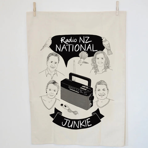 Radio NZ Junkie Tea towel