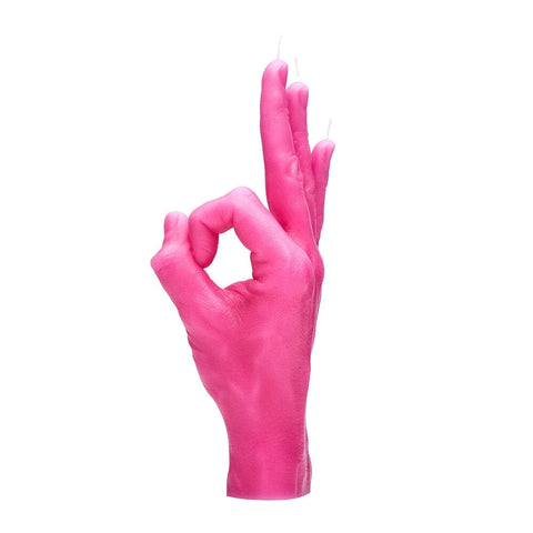 OK Candle Hand | Pink