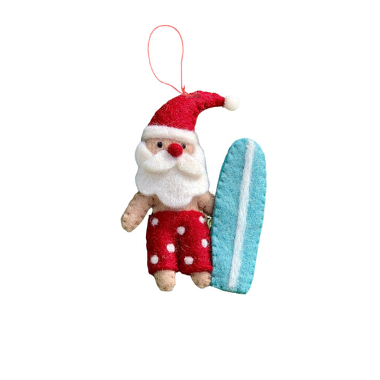 Santa with Surfboard